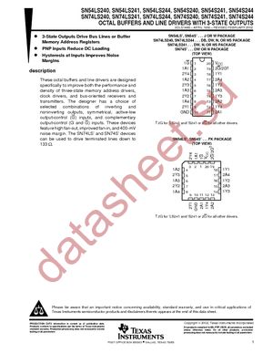 SN74LS240DWR datasheet  